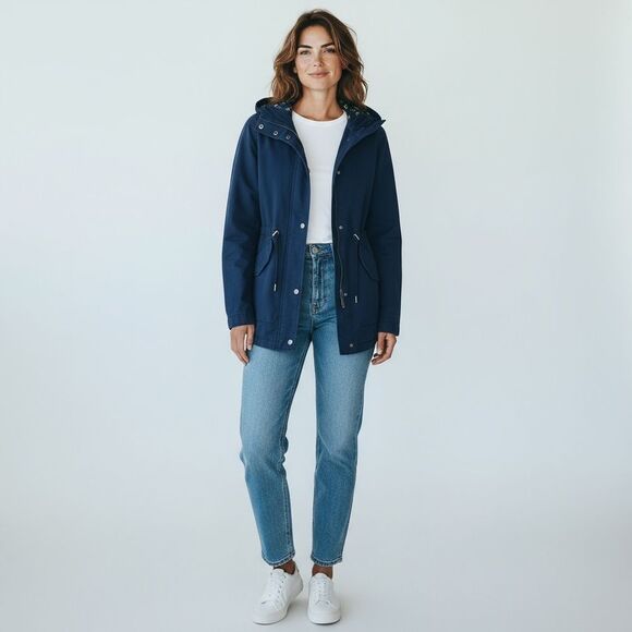 adidas Jackets & Blazers - Adidas Neo Label Blue Embroidered‎ Winter Parka, Small